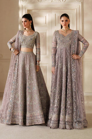 Embroidered Handmade Net 15-Piece Unstitched Suit With Silk & Organza Borders, Embroidered Net Dupatta & Dyed Silk Trousers