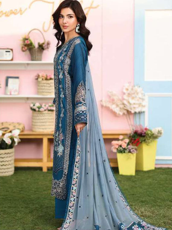 Hayam By Imrozia Luxury Lawn Collection 2025 (SL 87 SAHAR)