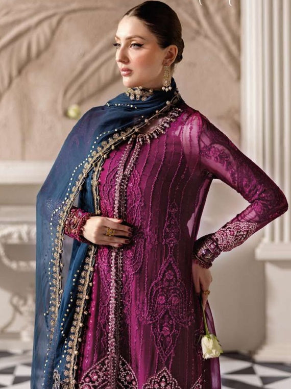 Maria B Embroidered Chiffon Collection 2025 (MPC-25-102)
