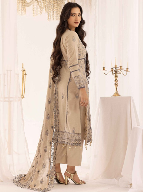 Mahees jasmine elegant embroidered karandi Collection By Riaz Art (D-08)