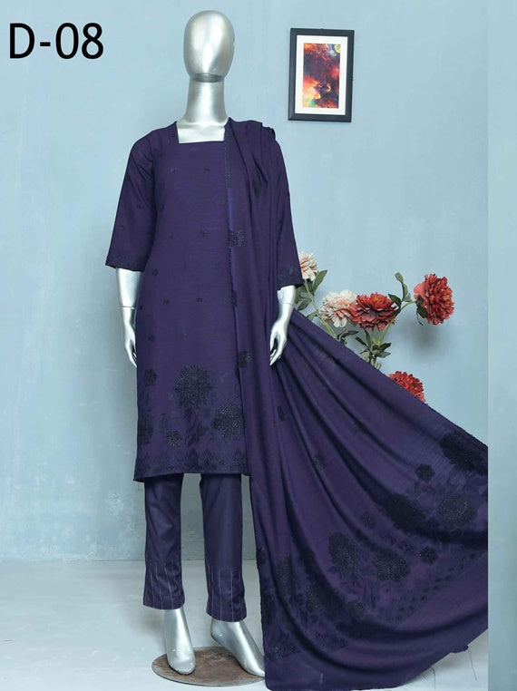 Alif Wool Slub Velvet Collection 2024 Vol-53 (D-08)