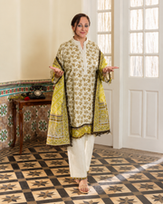 Gul Ahmed Printed Khaddar 3 Piece Unstitched Suit with Printed Dupatta