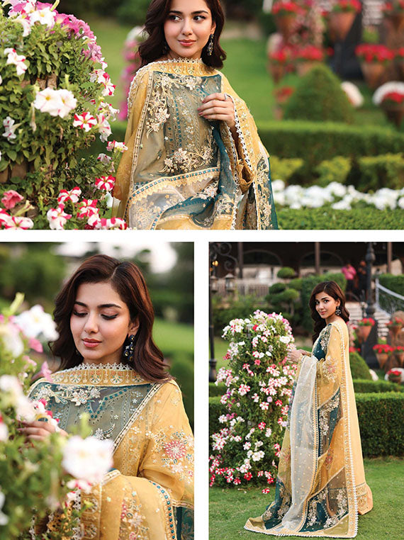 Hayam By Imrozia Luxury Lawn Collection 2025 (SL 92 SHAKIRA)