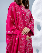 Zarnish by Johra Luxury Embroidered Winter Suit with Embroidered Wool Shawl