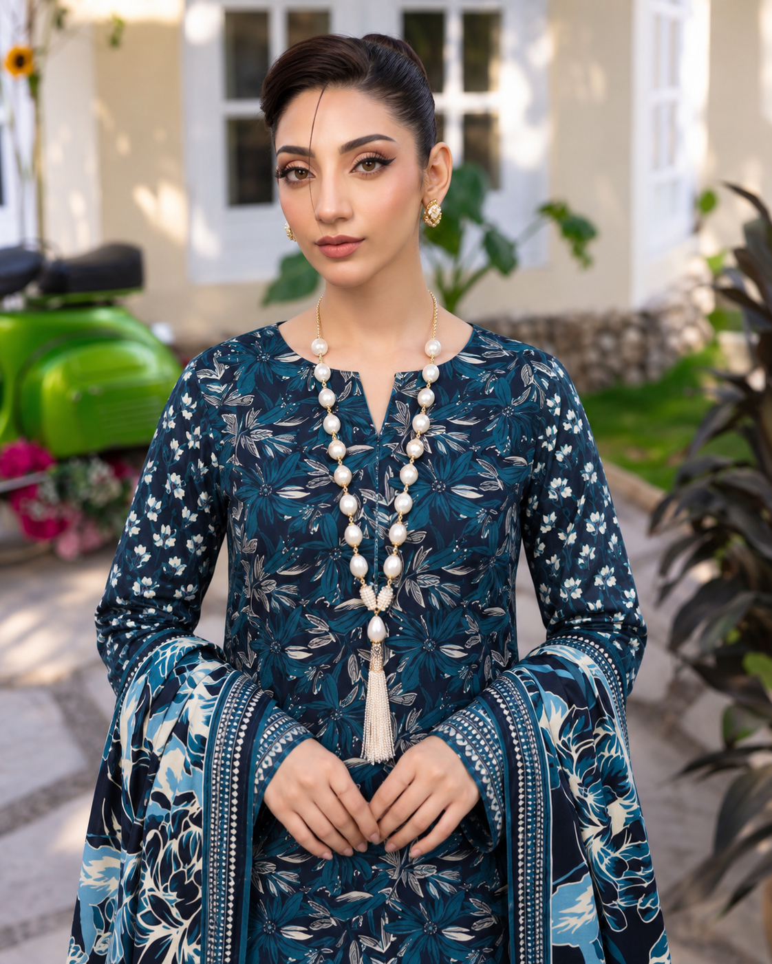 Rang By Motifz Digital Premium Printed Linen Suit with Linen Dupatta
