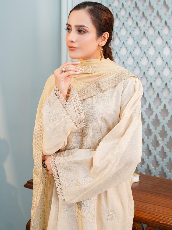 Dastan-e-Noori By 𝑴𝑨𝑵𝑰𝒁𝑨𝒀  Embroidered Karandi Collection (Design-09)