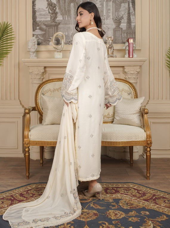GULFAM Premium Embroidered Karandi Collection by Manizay (D-09)