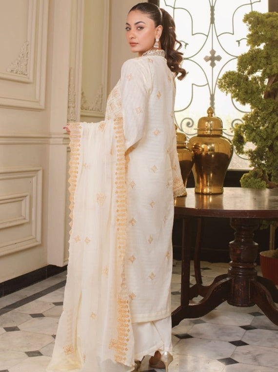 Urooj By Manizay Bana Dora Lawn Collection 2025 (Design-09)