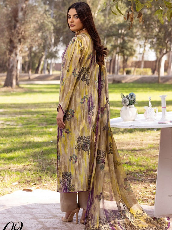 Shaista Chikankari Lawn Collection 2025 (D-09)