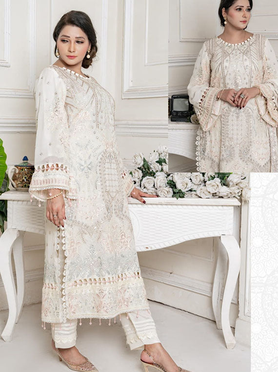 Fatima B Stitched Embroidered Chiffon Collection 2024 (D-11009)