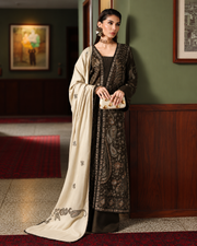 Riaz Arts Exclusive by Nurèh Embroidered Marina Suit with Embroidered Wool Shawl
