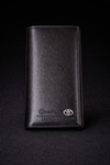 Men’s Brown Textured Long Bifold Wallet – PU Leather Card Holder, Cash & Mobile Organizer Wallet