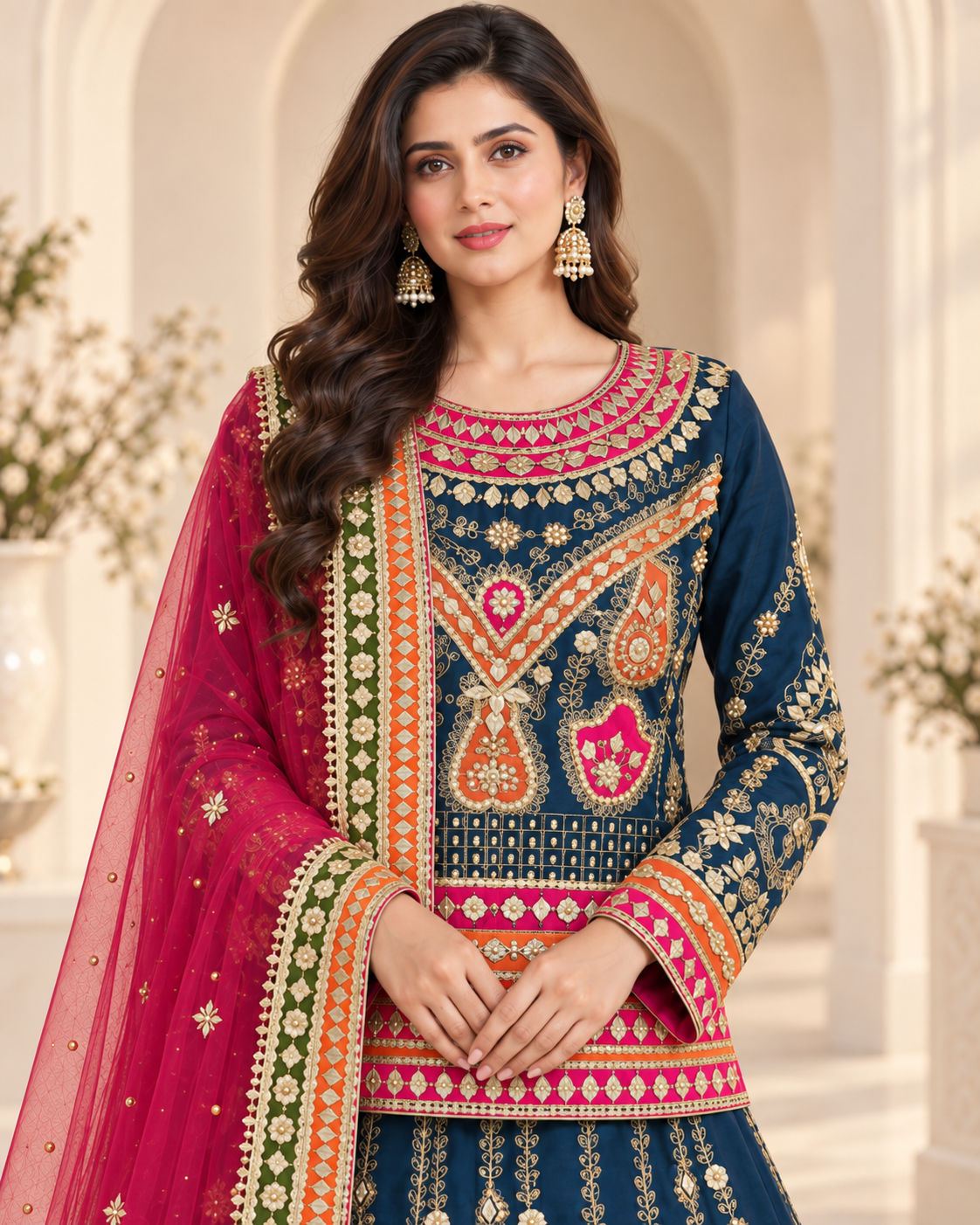 Elegant Mehndi Lehnga – Wedding Festive Wear