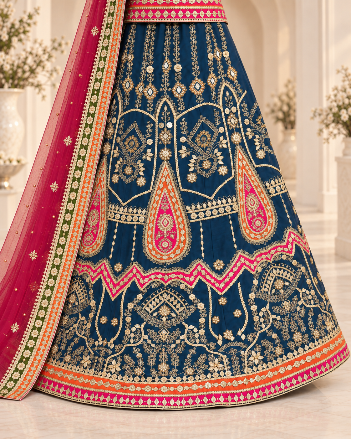Elegant Mehndi Lehnga – Wedding Festive Wear