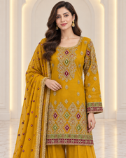 Designer Mehndi Palazzo – Luxury Festive Outfit