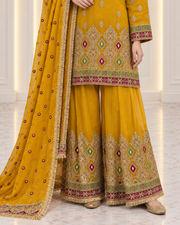 Designer Mehndi Palazzo – Luxury Festive Outfit
