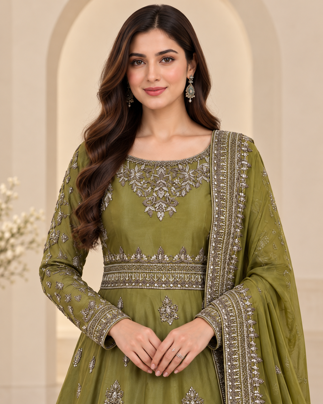 Luxury Mehndi Lehnga – Traditional Wedding Wear