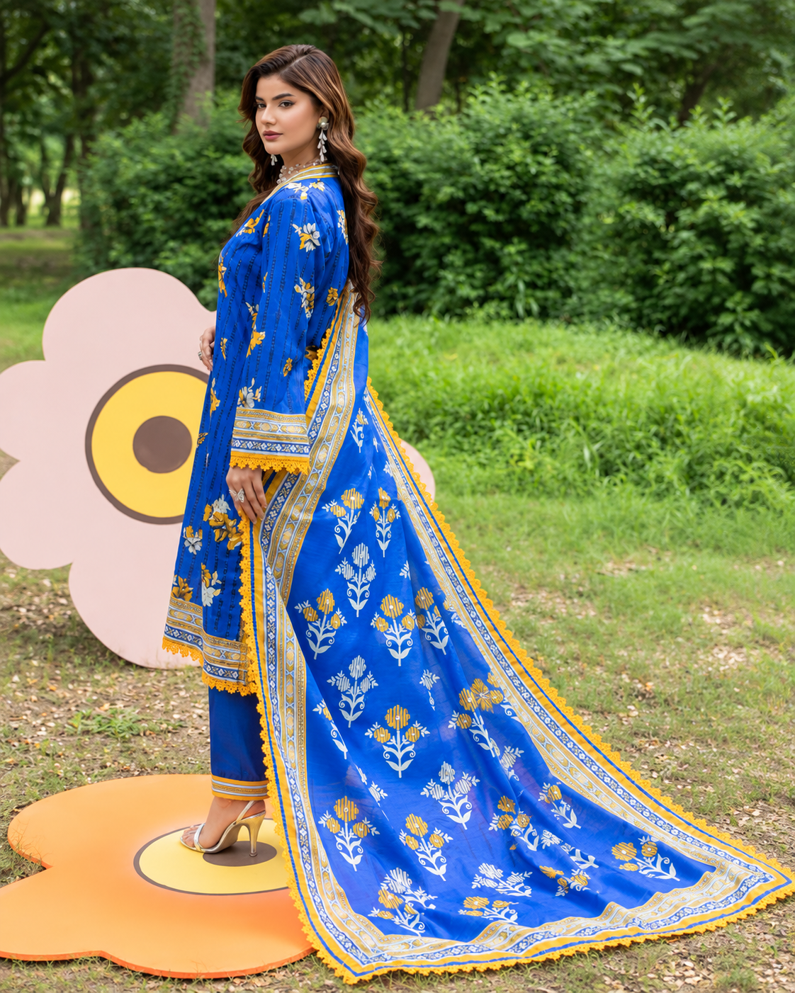 Alzohaib Colors Khaddar Digital Printed 3 Piece Suit