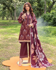 Alzohaib Colors Khaddar Digital Printed 3 Piece Suit