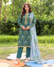 Alzohaib Colors Khaddar Digital Printed 3 Piece Suit