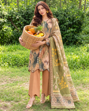 Alzohaib Colors Khaddar Digital Printed 3 Piece Suit