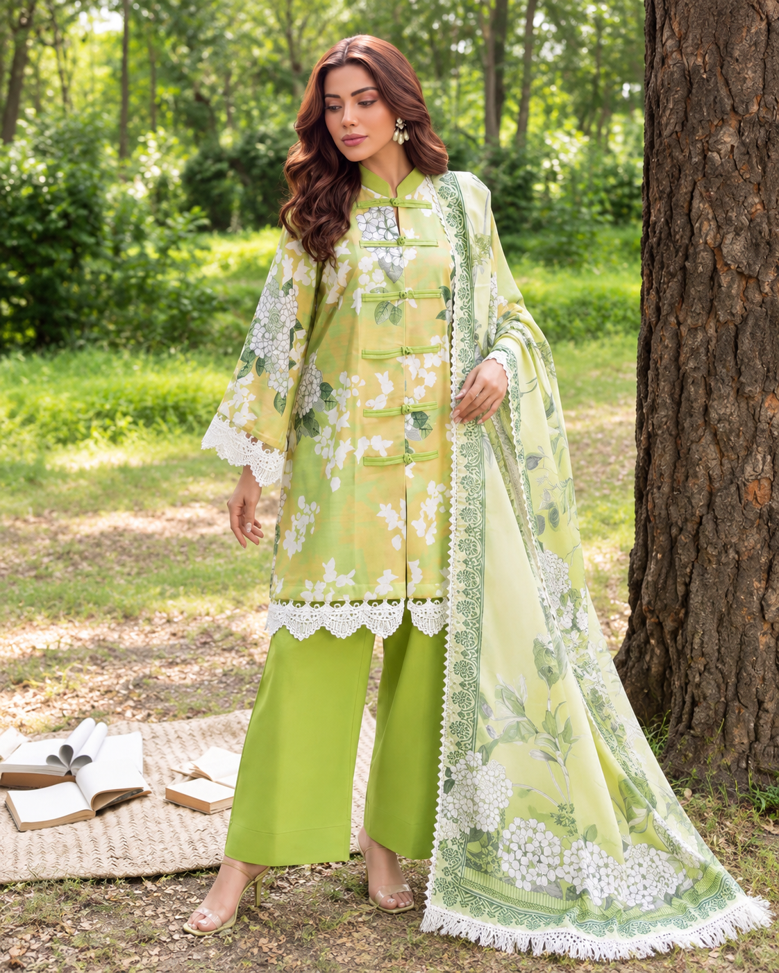Alzohaib Colors Khaddar Digital Printed 3 Piece Suit