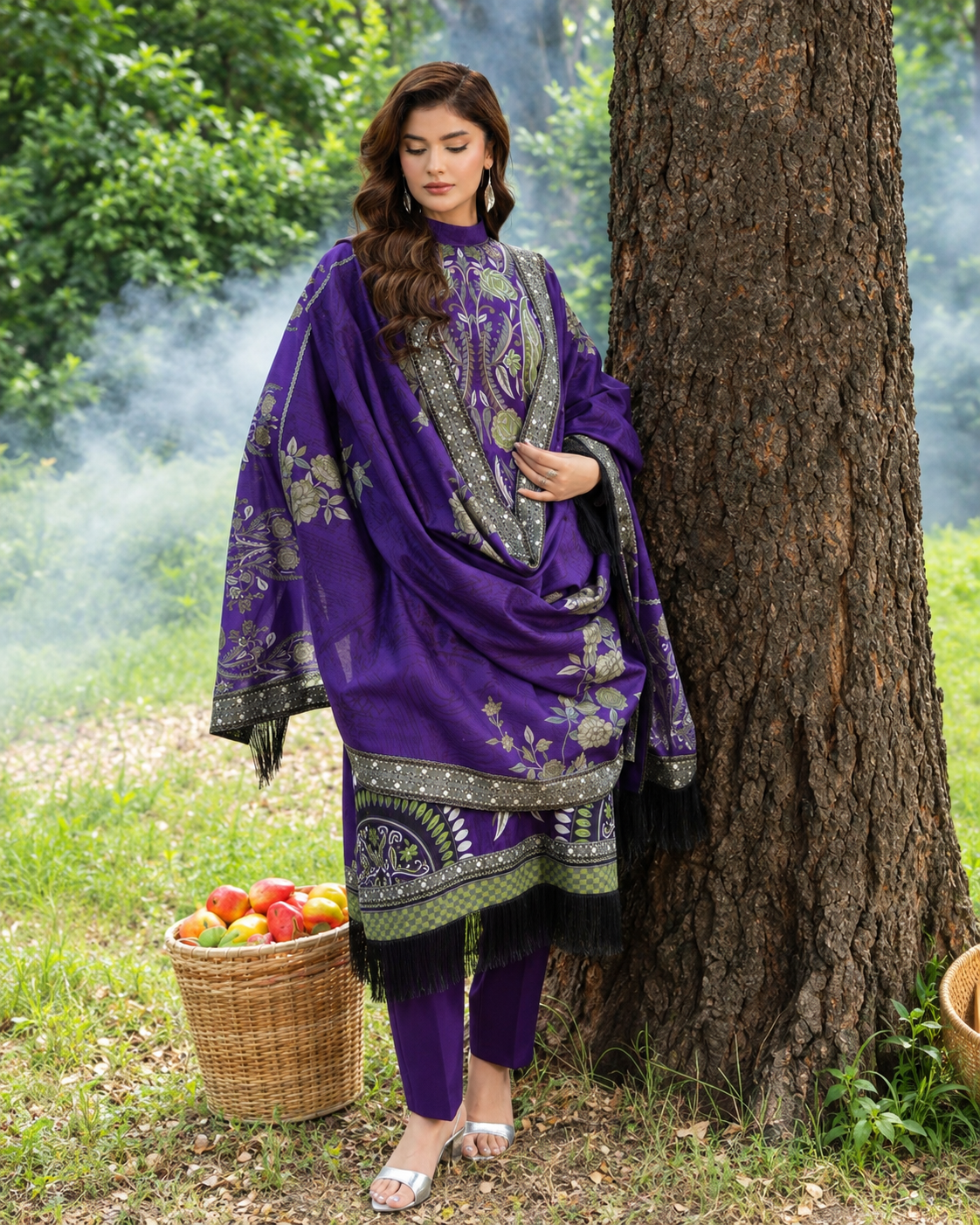 Alzohaib Colors Khaddar Digital Printed 3 Piece Suit