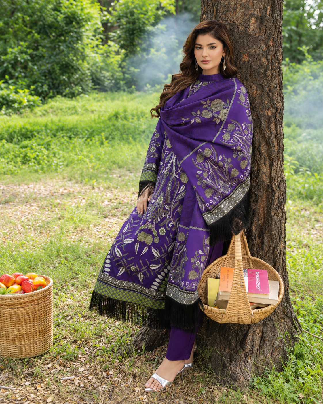 Alzohaib Colors Khaddar Digital Printed 3 Piece Suit