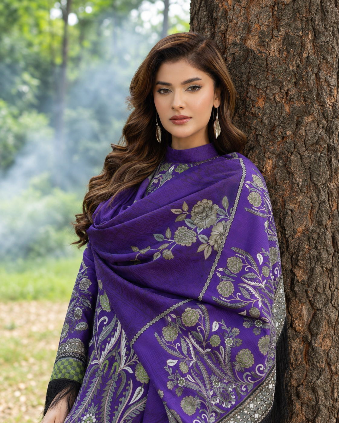 Alzohaib Colors Khaddar Digital Printed 3 Piece Suit