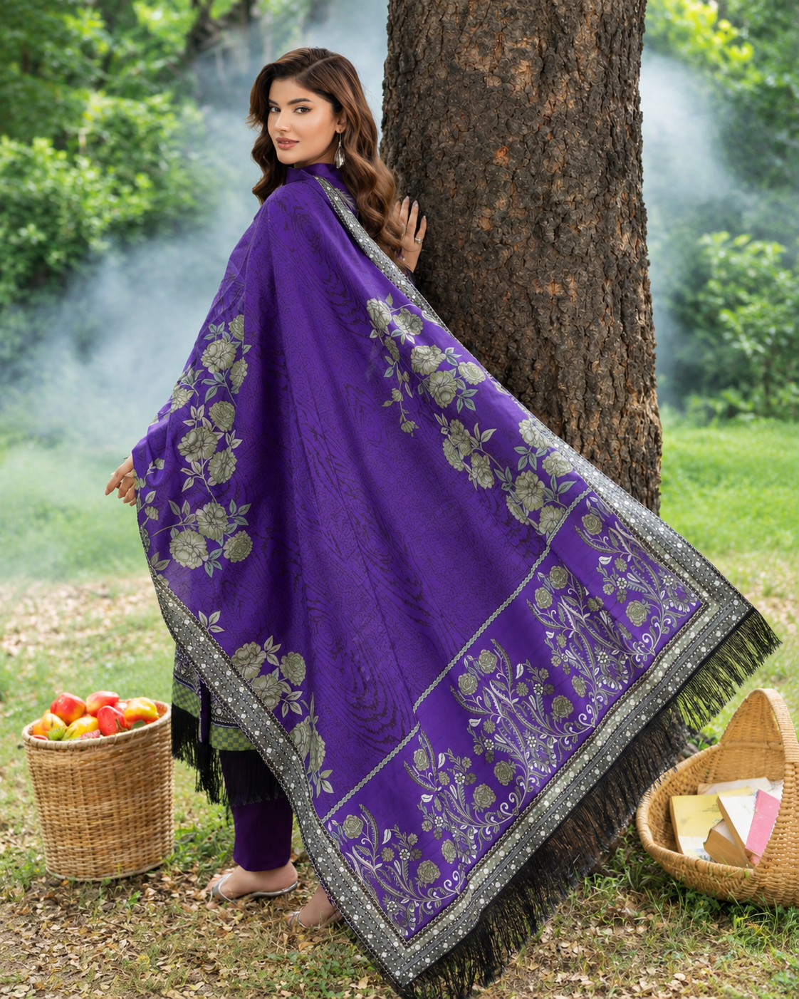 Alzohaib Colors Khaddar Digital Printed 3 Piece Suit