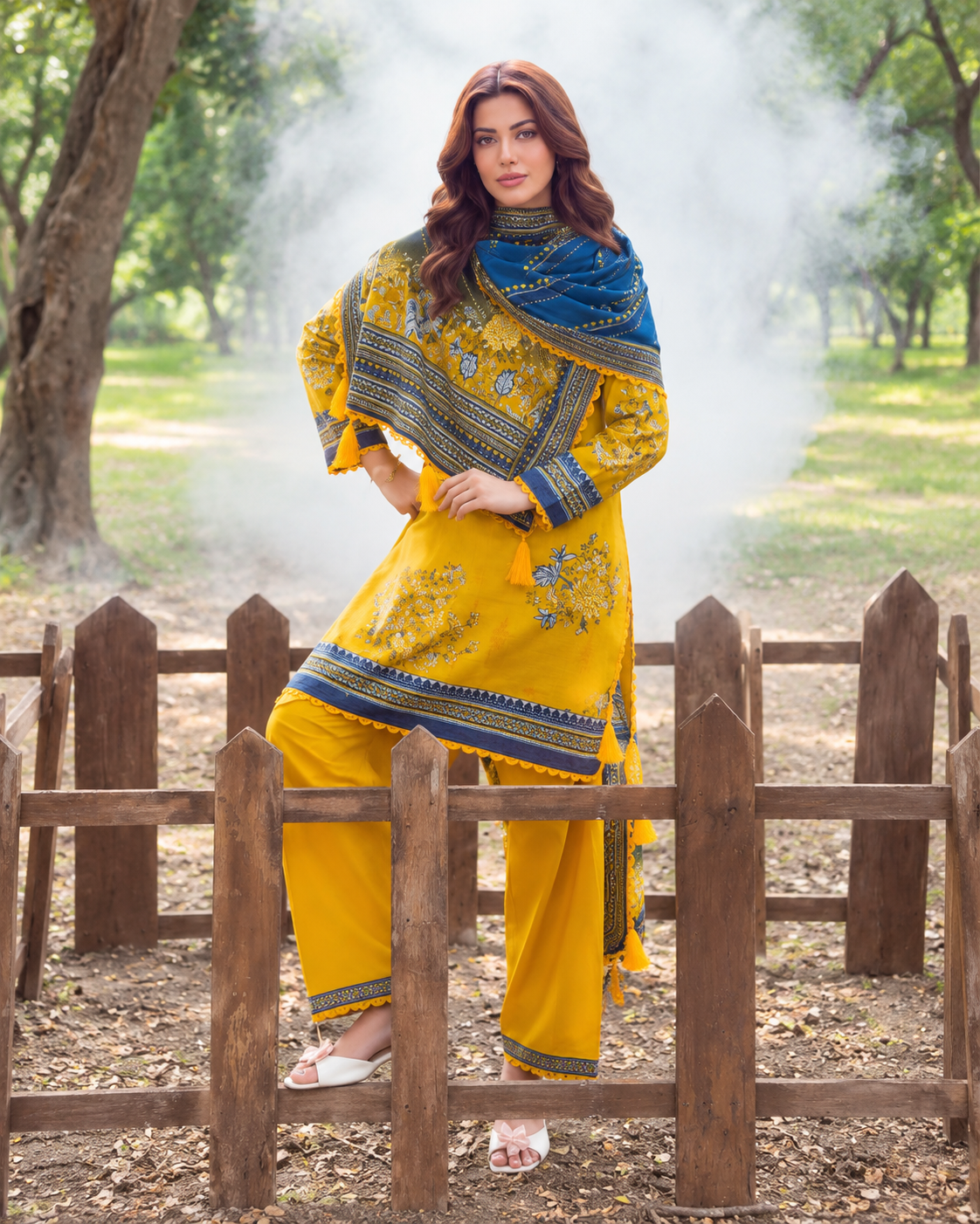Alzohaib Colors Khaddar Digital Printed 3 Piece Suit