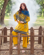 Alzohaib Colors Khaddar Digital Printed 3 Piece Suit