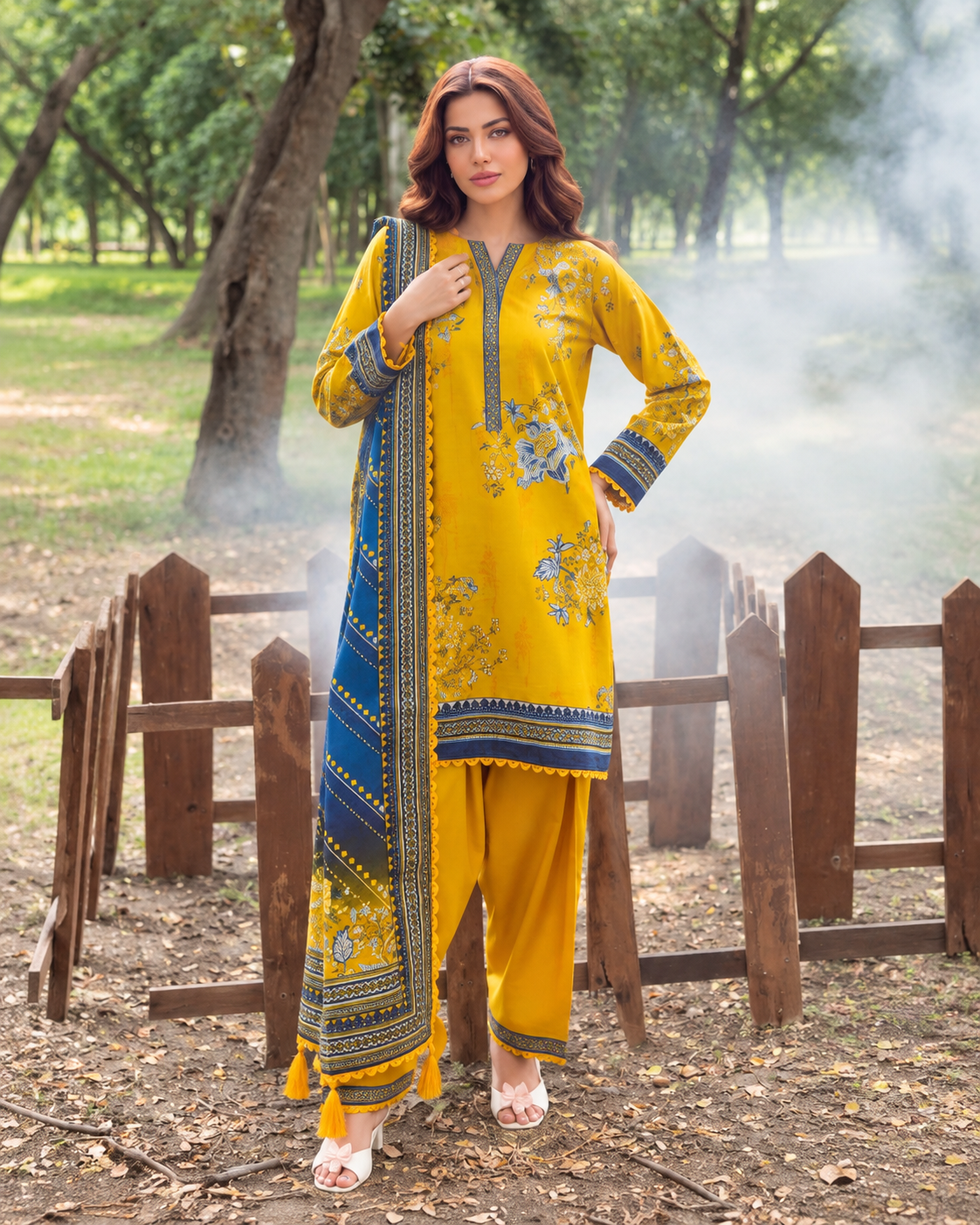 Alzohaib Colors Khaddar Digital Printed 3 Piece Suit
