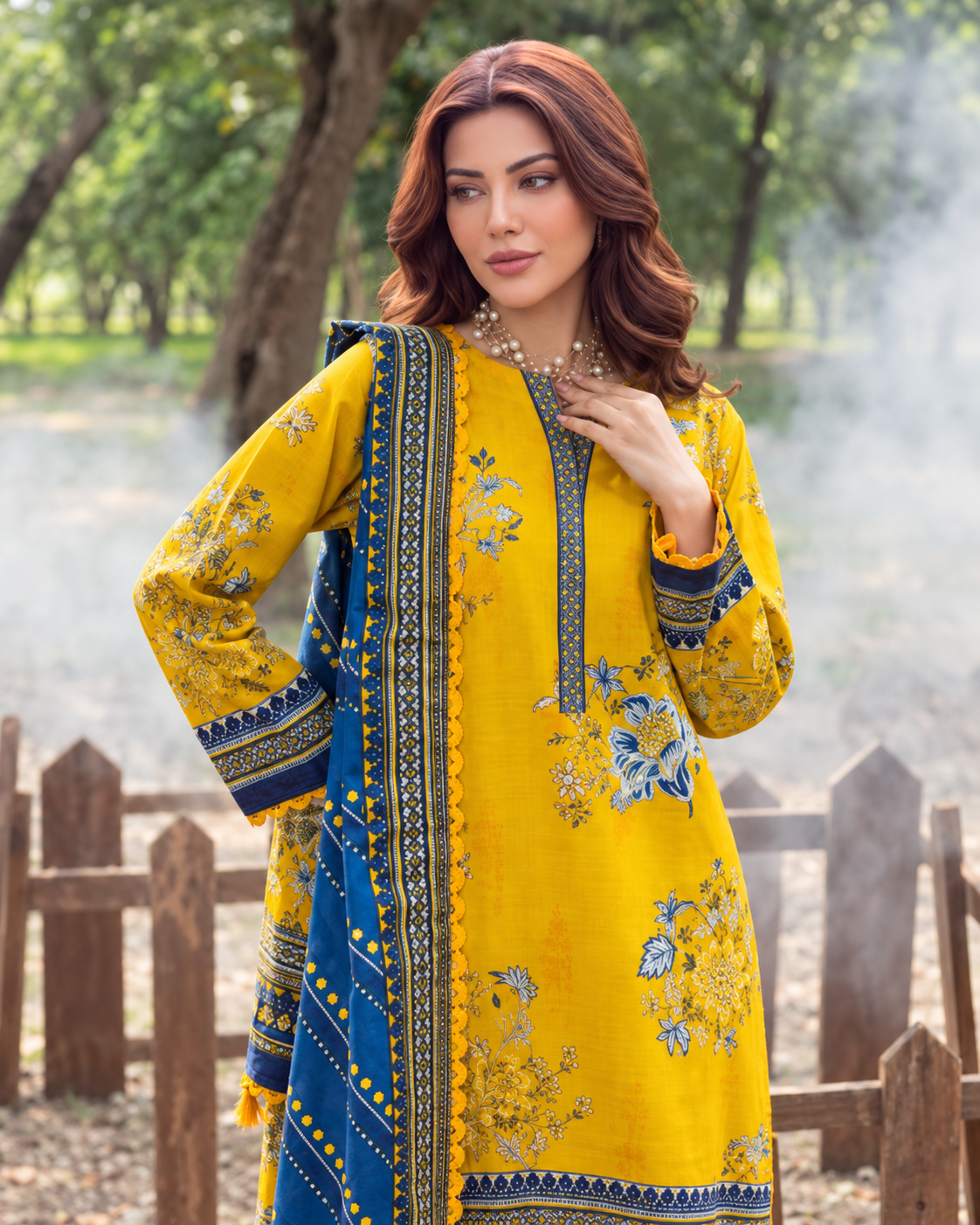 Alzohaib Colors Khaddar Digital Printed 3 Piece Suit