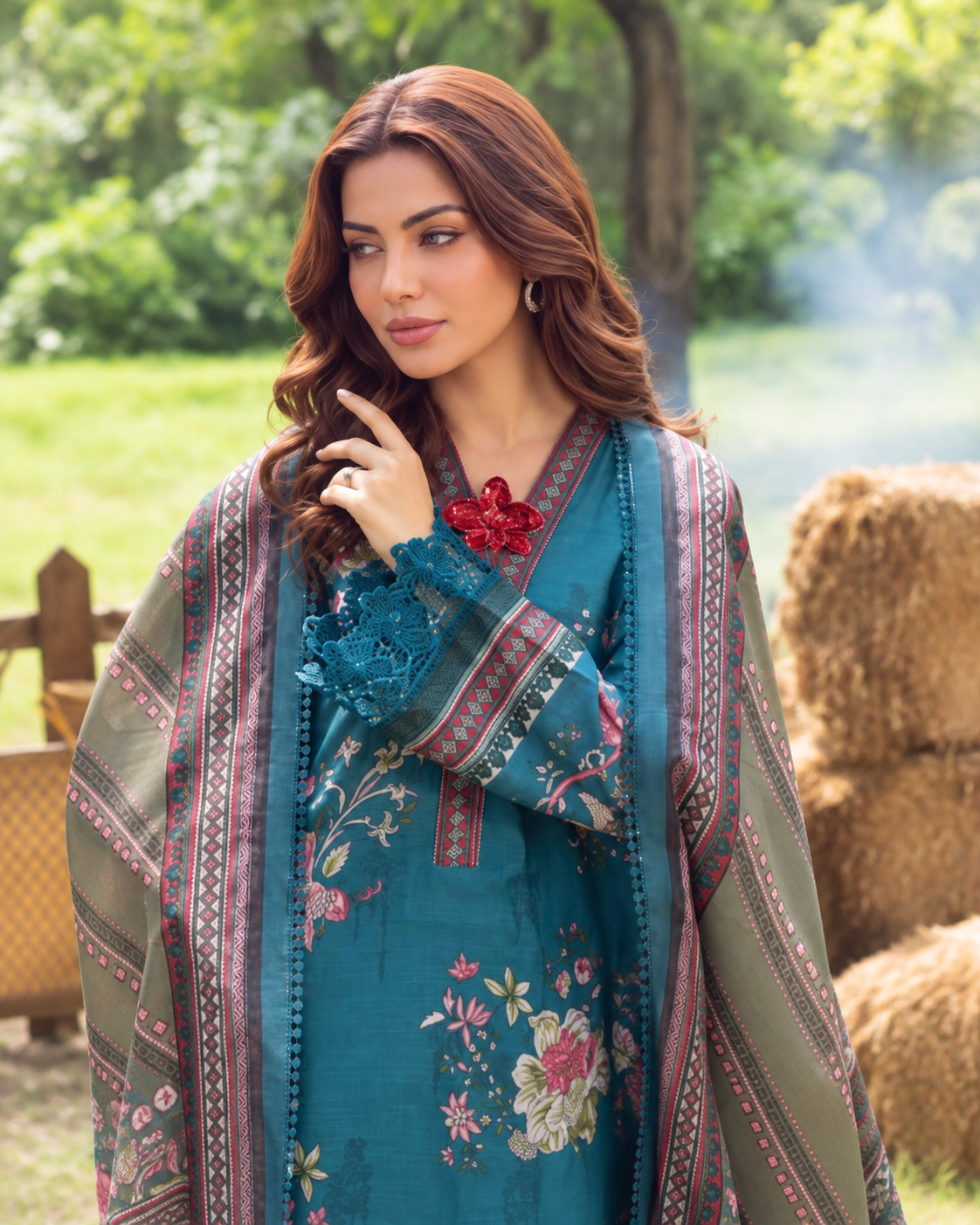 Alzohaib Colors Khaddar Digital Printed 3 Piece Suit