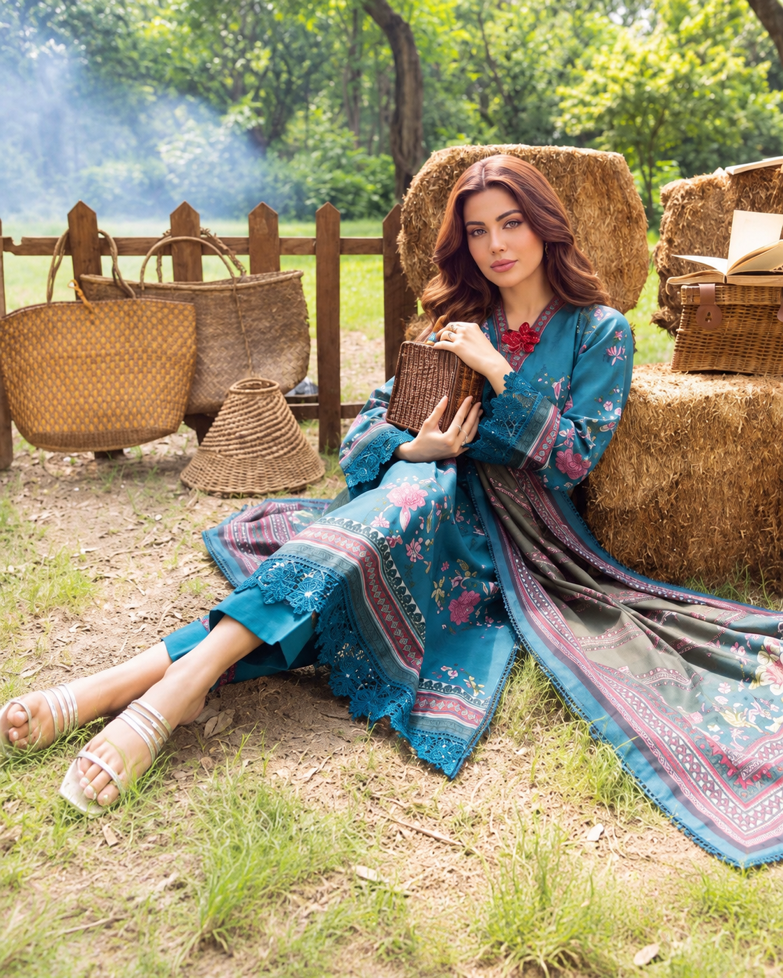 Alzohaib Colors Khaddar Digital Printed 3 Piece Suit