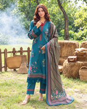 Alzohaib Colors Khaddar Digital Printed 3 Piece Suit