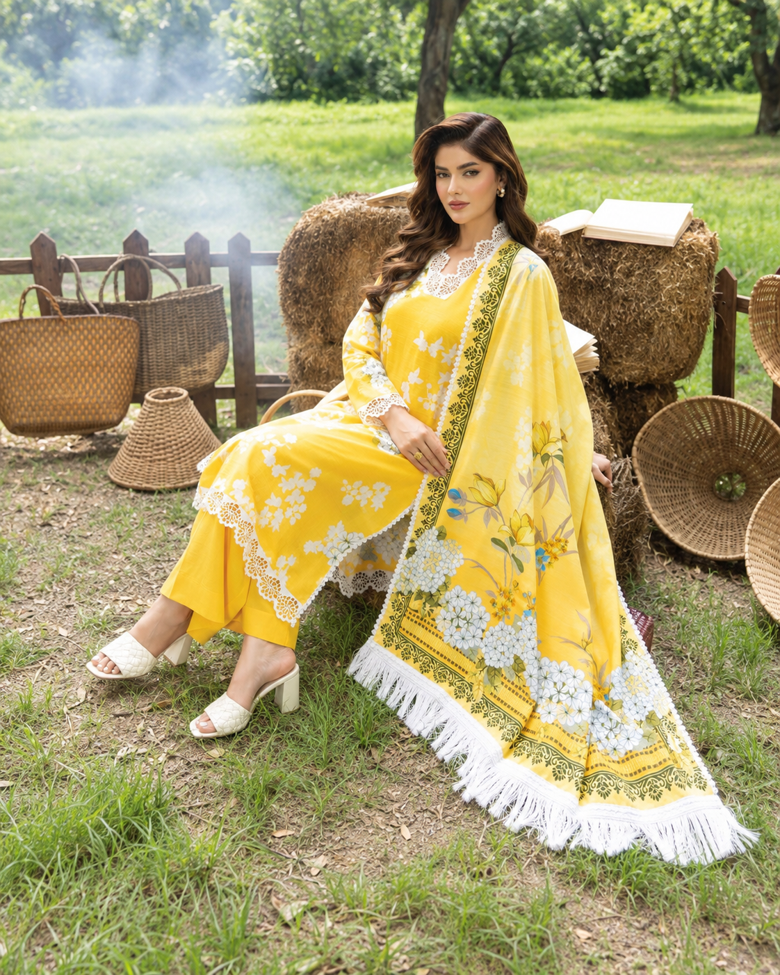 Alzohaib Colors Khaddar Digital Printed 3 Piece Suit