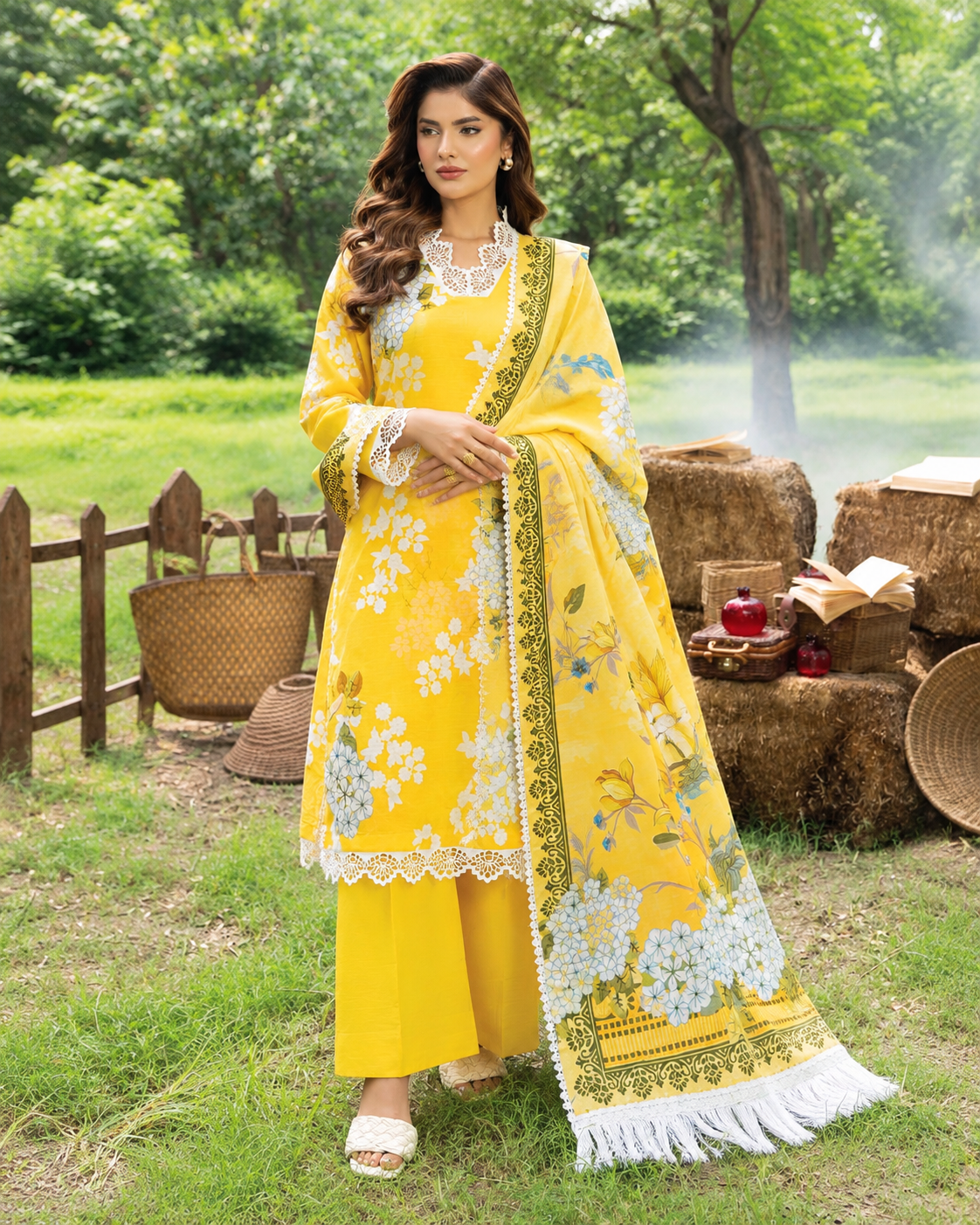 Alzohaib Colors Khaddar Digital Printed 3 Piece Suit