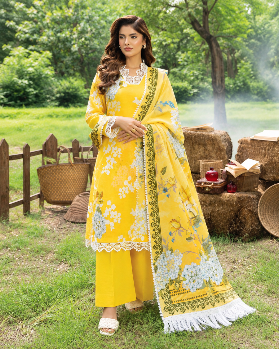 Alzohaib Colors Khaddar Digital Printed 3 Piece Suit