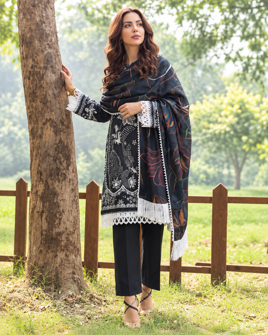 Alzohaib Colors Khaddar Digital Printed 3 Piece Suit