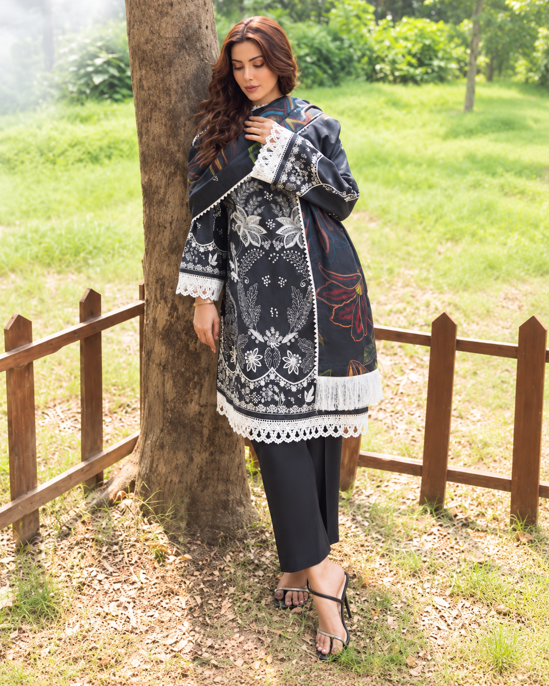 Alzohaib Colors Khaddar Digital Printed 3 Piece Suit