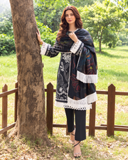 Alzohaib Colors Khaddar Digital Printed 3 Piece Suit