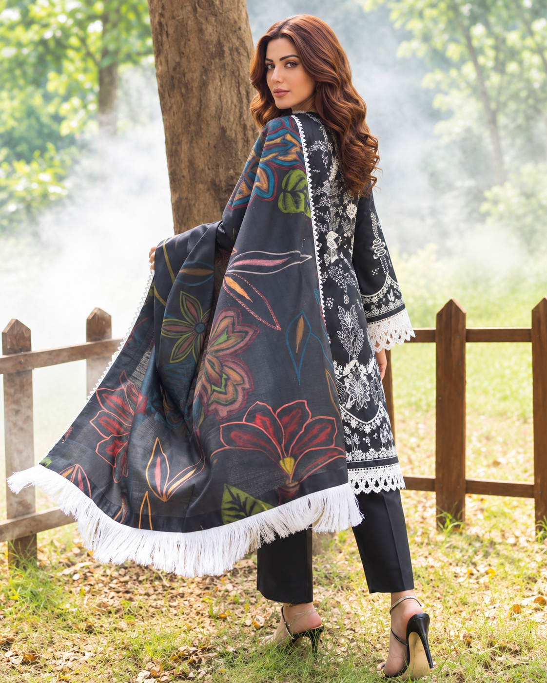 Alzohaib Colors Khaddar Digital Printed 3 Piece Suit