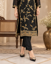 Black & Gold Handmade Formal Dress – Ready to Wear & Customizable