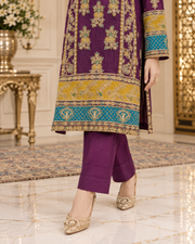 Plum Purple Multicolor Handmade Formal Dress – Ready to Wear & Customizable