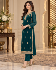 Emerald Green Gold Handmade Formal Dress – Ready to Wear & Customizable