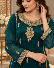 Emerald Green Gold Handmade Formal Dress – Ready to Wear & Customizable