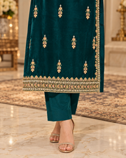 Emerald Green Gold Handmade Formal Dress – Ready to Wear & Customizable