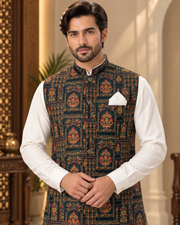 Royal Heritage Waistcoat Full Set with Shalwar Kameez & Matching Shoes